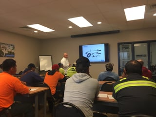 Classroom portion of a contractor training course